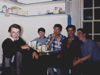 LMC members in a mountaineering hut